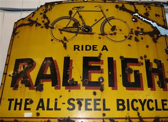 Raleigh bicycle enamel sign